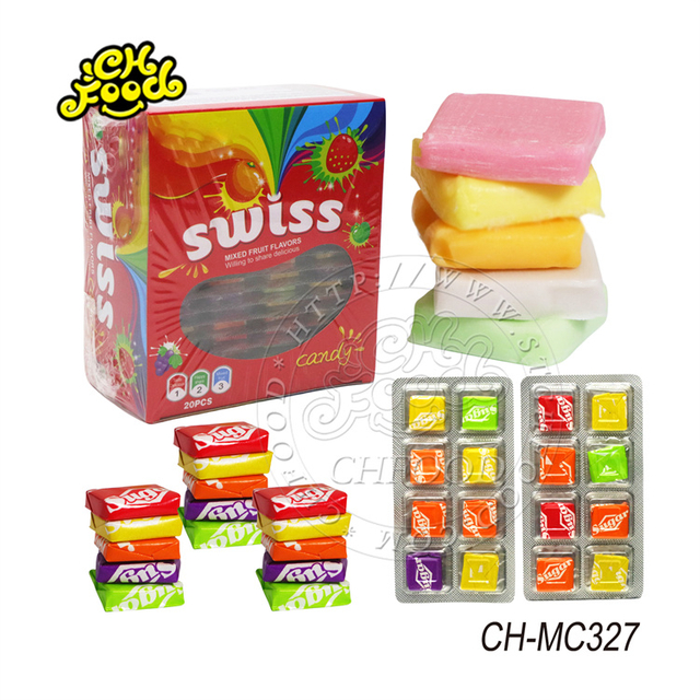 Mixed Fruit Flavour Swiss Chewing Candy Soft Gummy