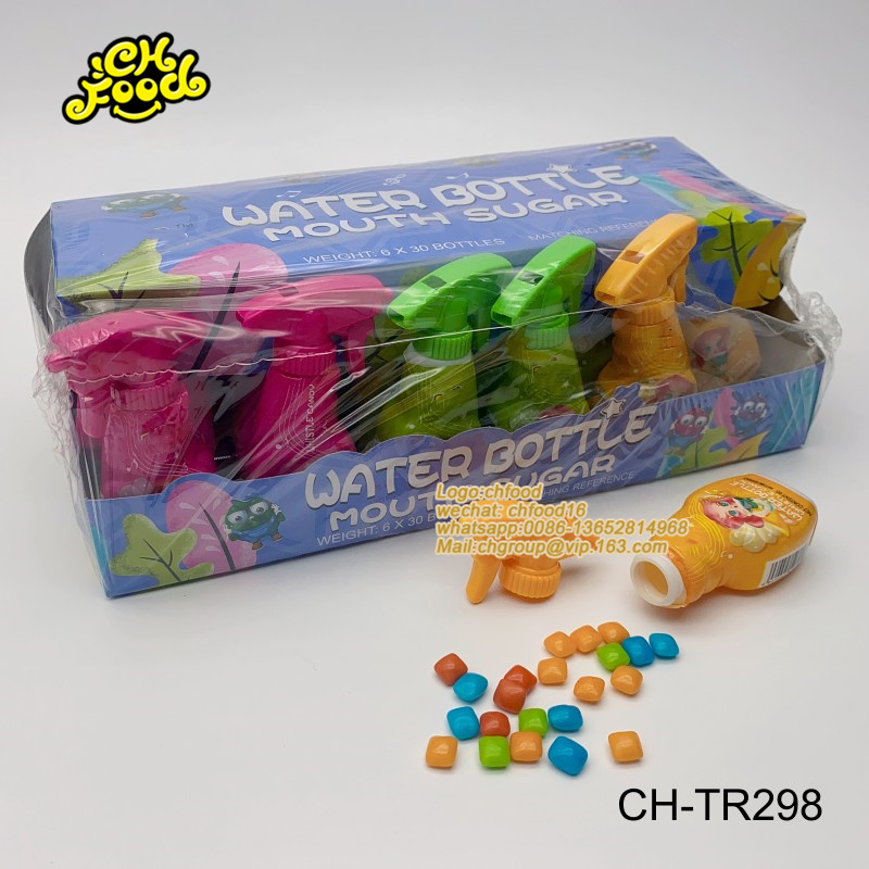 Water Bottle Toys with Mouth Sugar Square Bubble Gum 