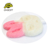 Custom Halal Fruit Flavor Pink Rabbit Animal Shape Gummy Soft Candy Sweets Lollipop for Kids