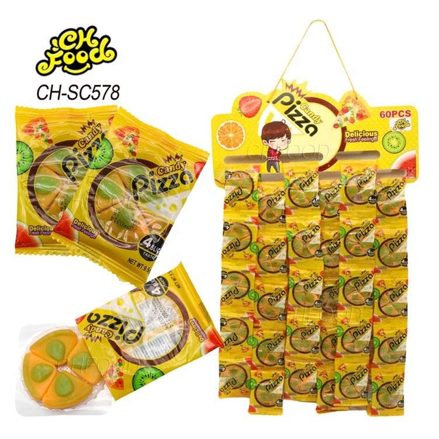 Hot Selling Fruit Flavor Pizza Gummy Jelly Soft Candy Sweets for Kids