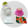 China Factory Cheap Plastic Birthday Cake Shape Toys with Fruit Flavor Sour Powder Candy Sweets and Cartoon Tattoo