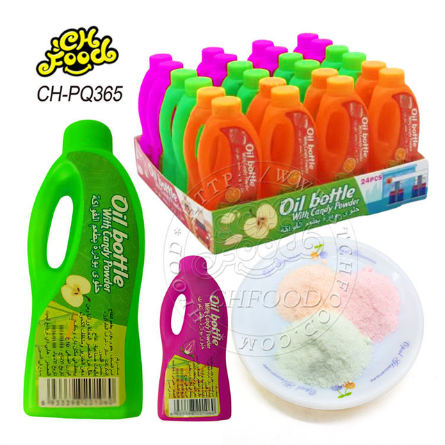 New Hot Sale Fruit Flavor Sour Powder Candy in Funny Oil Bottle Toy Wholesale and OEM Toy Candy Sweet for Children