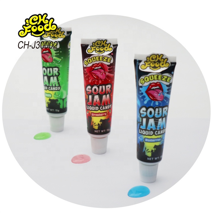 Wholesale Low MOQ Fruit Flavor Toothpaste Squeeze Sour Jam Liquid Candy Sweets