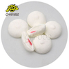 China Factory Strawberry Fruit Flavor Jam Filled Round Marshmallow Halal Soft Candy Wholesale and OEM
