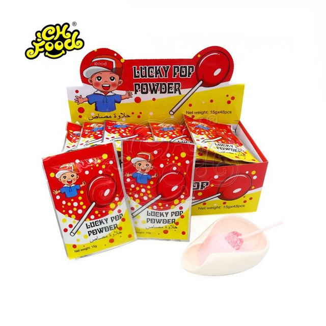 CHFOOD New Product Strawberry Flavor Pop Powder Lollipop Candy