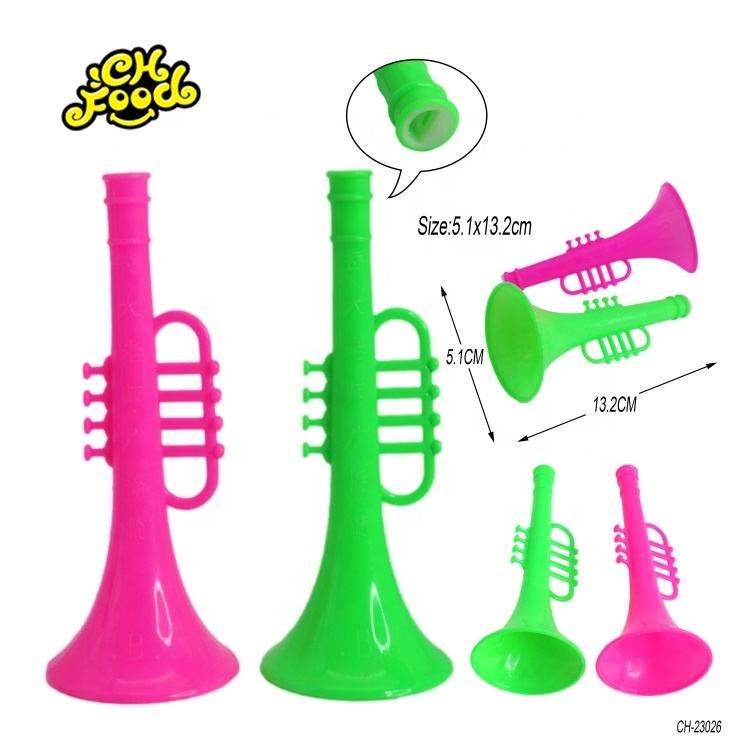 Small 13 CM Cheap Plastic Trumpet Horn Toy For Kids Promotional Toys