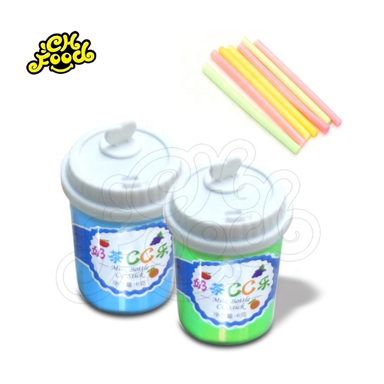 CHFOOD mix fruit flavour CC stick candy in juice cup toy for kids/milk bottle cc stick CH-TR420