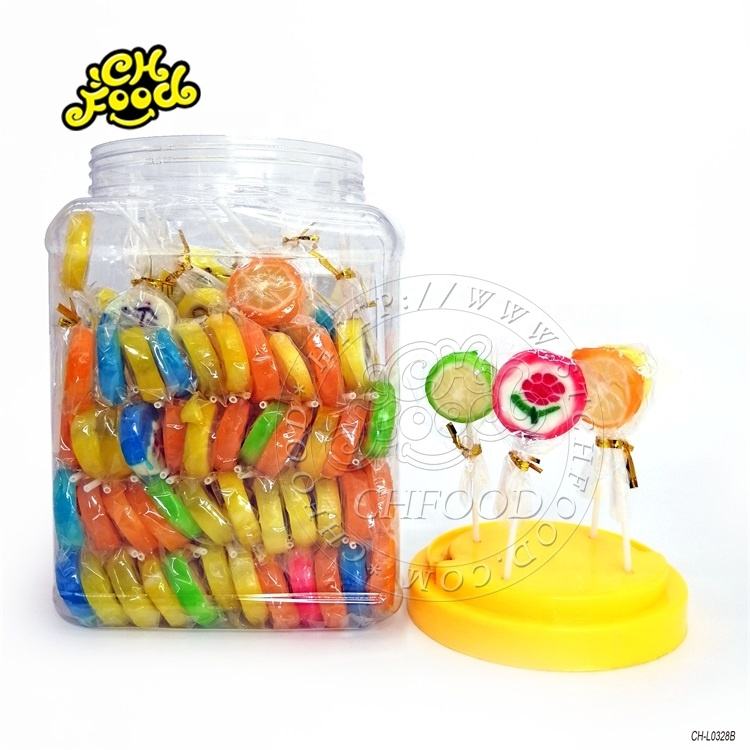Halal 100 Pcs Assorted Fruit Slice Lollipop Candy