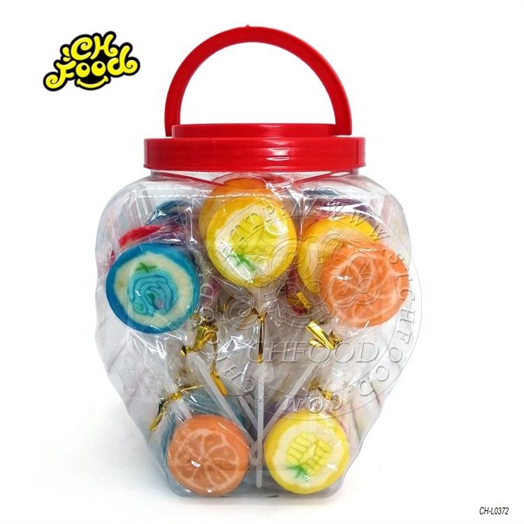 Hot Selling 50 Pcs Colorful Fruit Slice Sweet Lollipop Candy