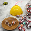 Halal Sweet Football Shape Crispy Sugar Coated Chocolate Ball In Egg Jar