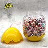 Halal Sweet Football Shape Crispy Sugar Coated Chocolate Ball In Egg Jar
