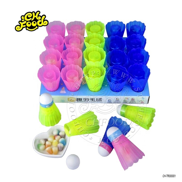 Halal New Plastic Badminton Toy With Rainbow Candy