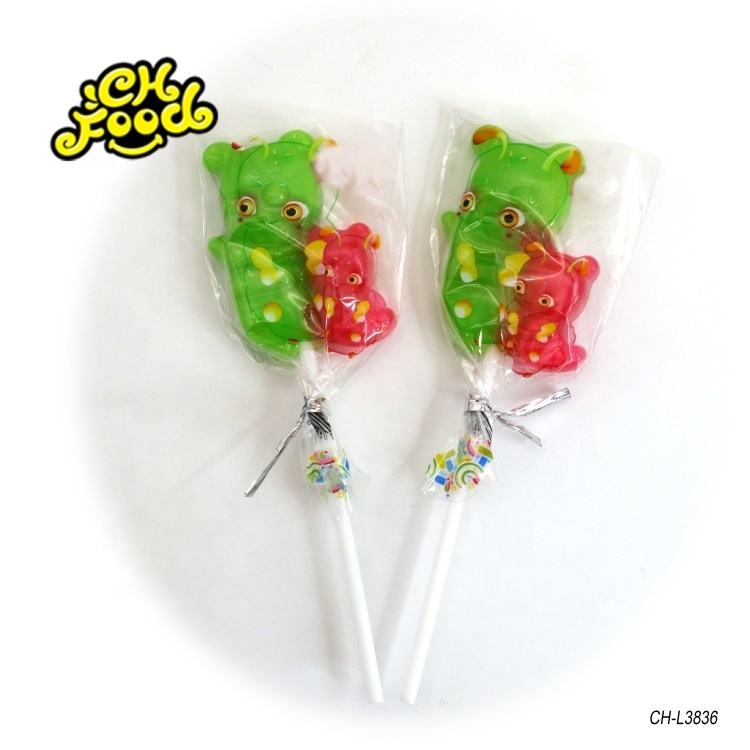 Fruit Flavor Cute Cartoon Caterpillar Shape Lollipop Hard Candy Hot Sale