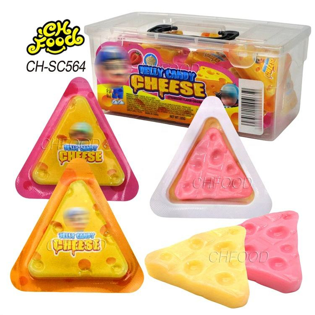 Low MOQ Wholesale New Fruit Flavor 3d Cheese Shape Gummy Jelly Soft Candy Sweets Snack