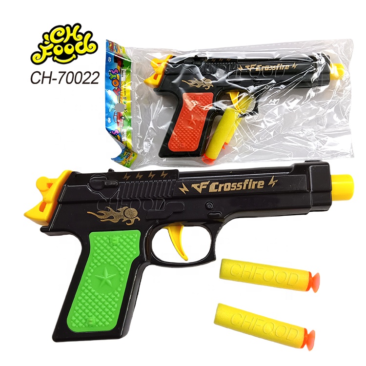 Wholesale and OEM China Cheap Plastic Gun with Yellow Bullet Toy for Kids Shell Ejecting Toy Gun Soft Bullet Promotional Toy