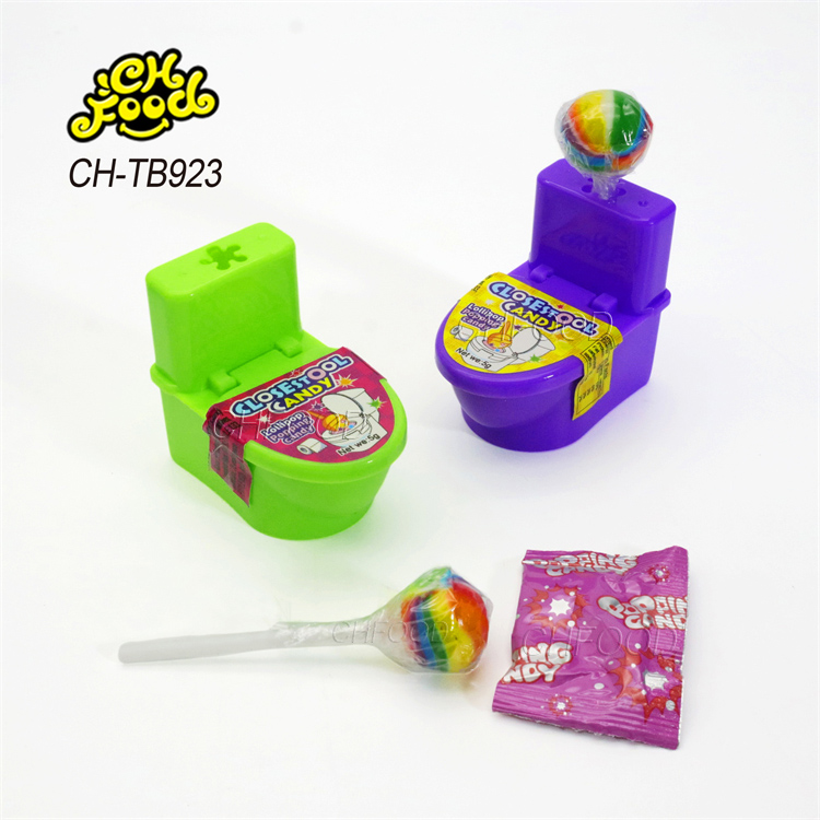 China New Toilet Toy with Lollipop and Popping Candy Halal