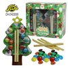 Christmas Candy Christmas Trees Shape Candy Toy for Kids Colorful Chocolate Bean with CC Stick Sour Powder Candy Sweets