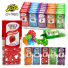 Wholesale and OEM Bottle Candy Fruit Flavor Colorful Mini Square Chewing Bubble Gum Halal China Snack