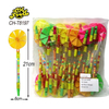 Low MOQ Wholesale Cheap Plastic Long Stick Windmill Toy with Mini Tablet Candy for Kids