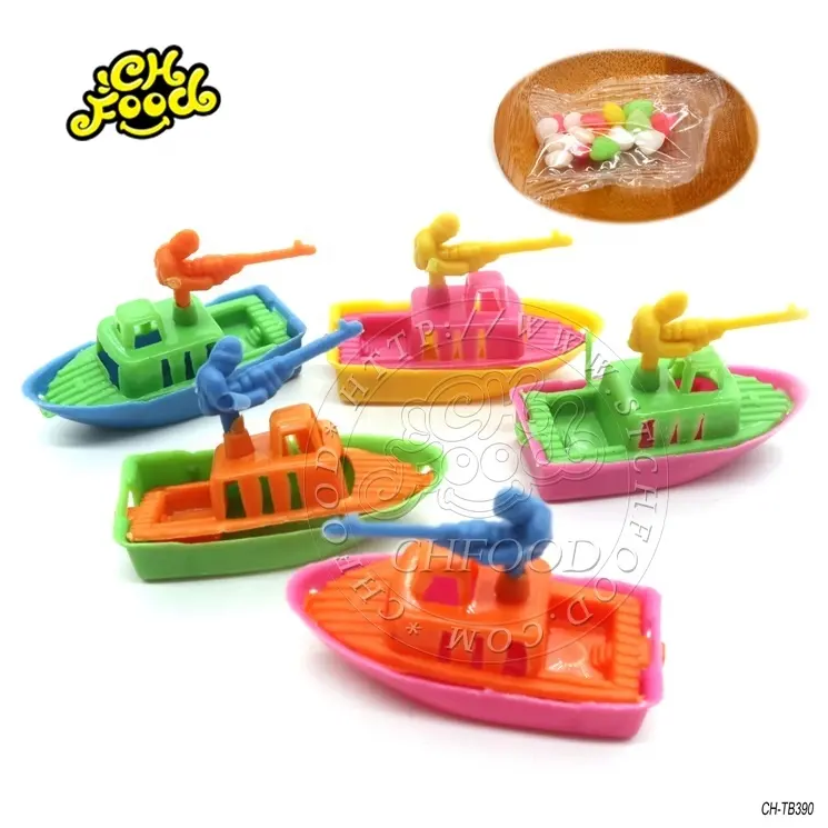 Bag Packing Cheap Plastic Mini Ship Toy Candy