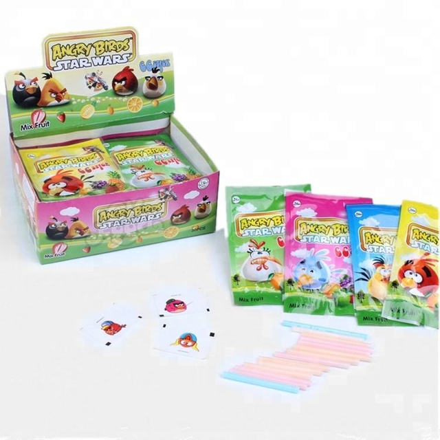 Cartoon packing strawberry flavor soft cc stick candy