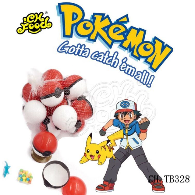 Poke mon Surprise Ball Toy Candy With Different Toys Inside Surprise Egg Toy Candy