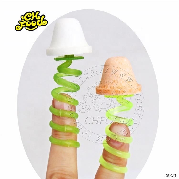 Hot Selling South American Finger Spring Candy Nipple Shape Tablet Hard Toy Candy