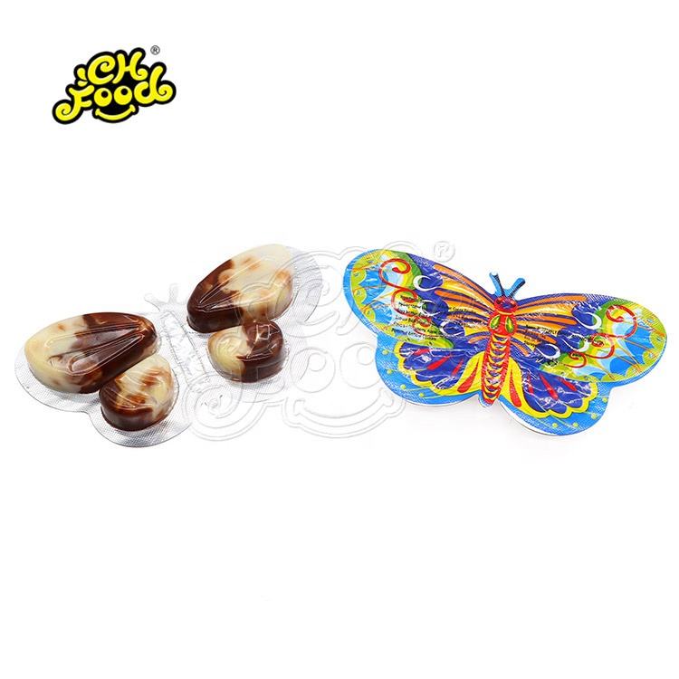 Cheap Price Butterfly Shape Chocolate Cup With Biscuit Candy