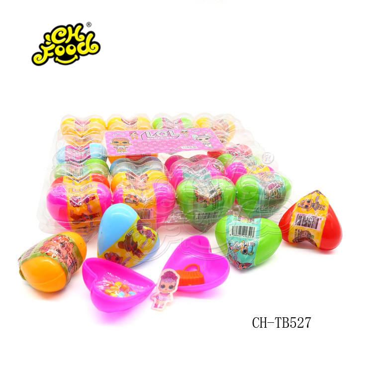 Heart Shape Surprised Egg For Girl Pressed Candy Toy Candy