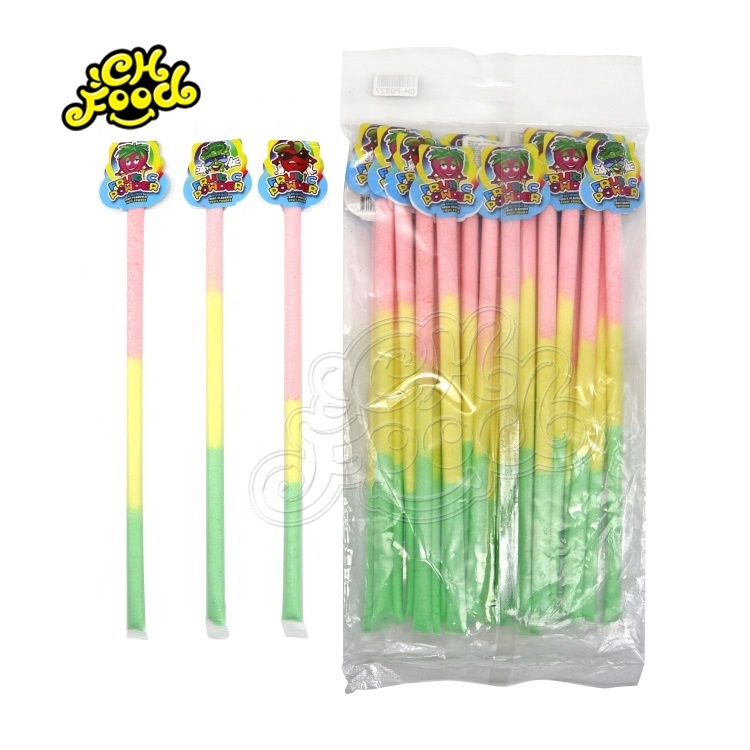 CHFOOD Mixed fruit flavour long stick sour powder candy CH-PQ327