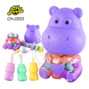 Halal Mix Fruit Flavor Cute Hippo Shape Jelly Candy in Cartoon Animal Hippopotamus Plastic Bottle Wholesale and OEM Candy
