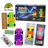 Kids Candy Toy Wholesale and Custom Private Label Tattoo Bubble Gum With Small Plastic Toy Car Racing Toy Candy