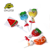 Hot Selling Cartoon Fruit Shape Lollipop Watermelon Pineapple Banana Strawberry Orange Halal Hard Candy Sweets