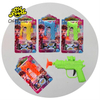 Low MOQ Wholesale 2in1 Fruity Bubble Gum with Small Plastic Toy Gun OEM Chewing Gum with Toy for Children Promotional Candy Toy