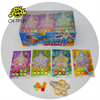 Wholesale Low MOQ Halal Mini Square Bubble Gum Candy Sweets with Cheap Plastic Aircraft Maze Toy for Boys