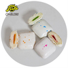 Wholesale Hot Selling 4pcs Chewing Gum OEM Cola Mint Fruit Strawberry Orange Watermelon Flavor Jelly Jam Filled Bubble Gum Halal