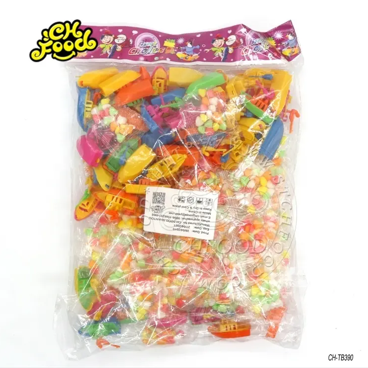 Bag Packing Cheap Plastic Mini Ship Toy Candy