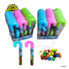 Christmas Plastic Gift Candy Cane Toy With Chocolate Bean For Kids
