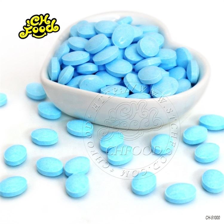 Custom Clean Blue Color Fresh Breath Cool Strong Mint Hard Candy