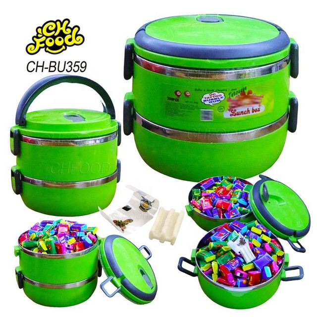 Wholesale and OEM Fruit Flavor VC Bubble Gum with Tattoo in Lunch Box Halal Candy for Kids Chewing Gum Candy