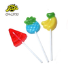 Hot Selling Cartoon Fruit Shape Lollipop Watermelon Pineapple Banana Strawberry Orange Halal Hard Candy Sweets