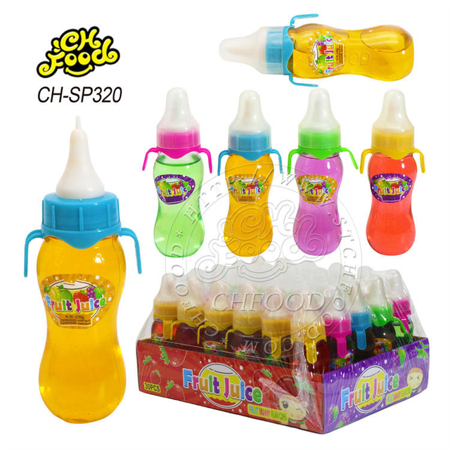 Wholesale Low MOQ Baby Bottle Shape Sour Fruit Flavor Liquid Spray Candy Sweets for Kids Halal Snacks