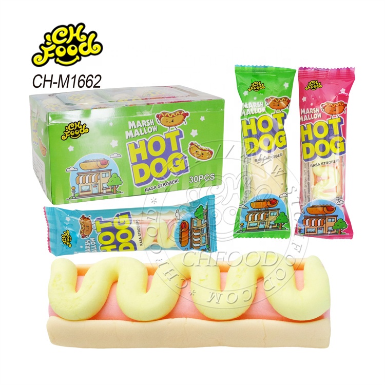 Hot Dog Marshmallow Candy Sweets Halal Candy Wholesale and OEM