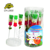 Wholesale Rainbow Fruit Flavor Heart Shape Lollipop Candy Sweets OEM Halal Pin Pop Hard Cartoon Hard Candy for Kids