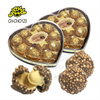 12pcs Heart Golden Chocolate Ball Cookies Chocolate Ball Filled Milk Halal Chocolate Valentine's Day