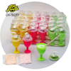 Custom Cheap Classic Toys Plastic Small Fruit Juice Drink Cup Toy with Sour Powder Candy Sweets Snack for Kids
