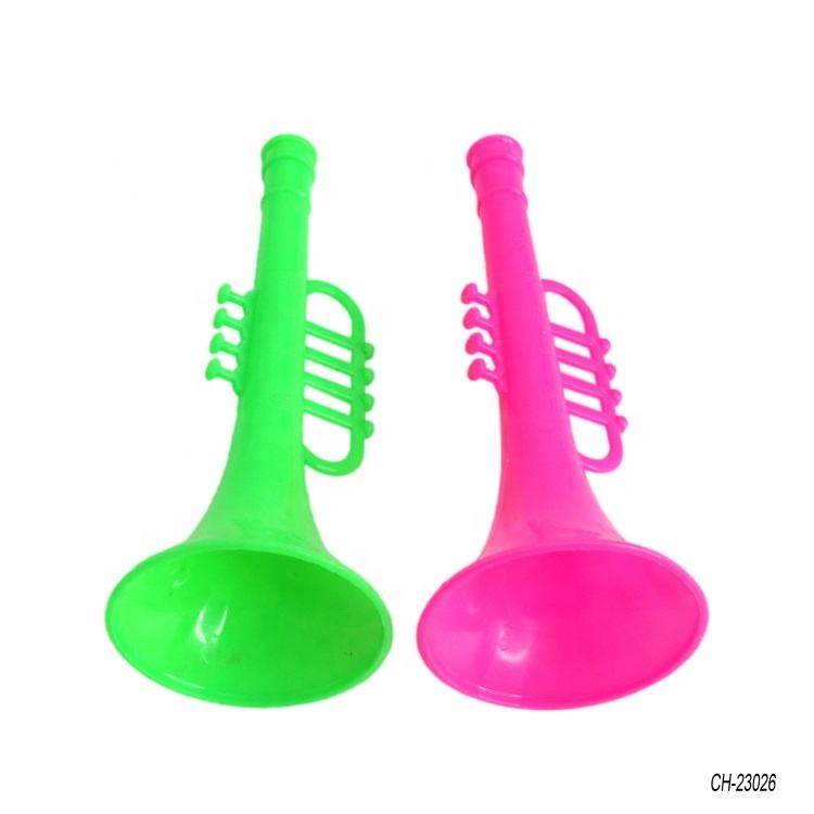 Small 13 CM Cheap Plastic Trumpet Horn Toy For Kids Promotional Toys