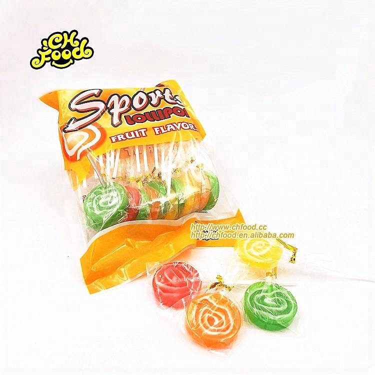 Wholesale Colorful Sweet Round Flat Lollipop Hard Candy