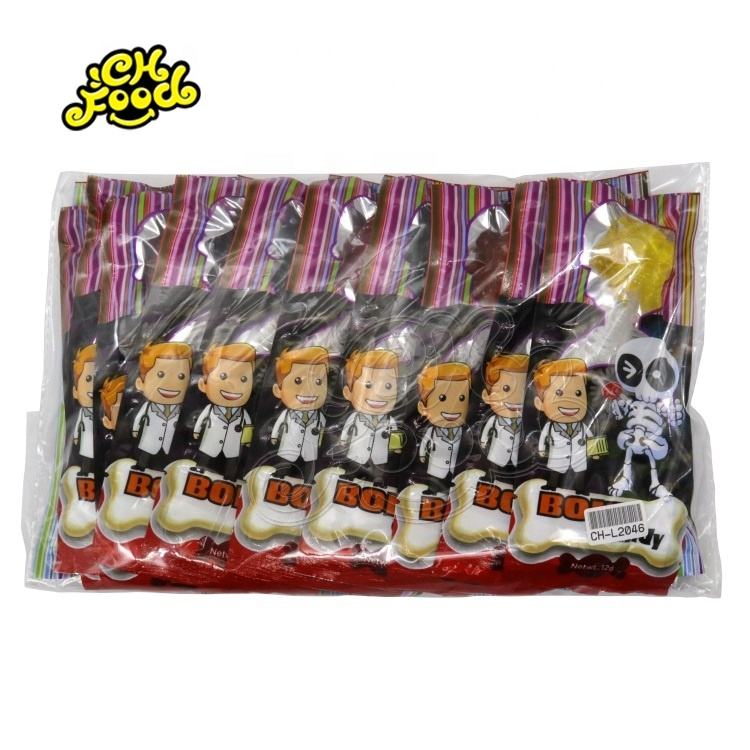 CHFOOD halal Customized Pin Pon Lollipop Skull candy/ Skeleton Toy Candy CH-L2046A
