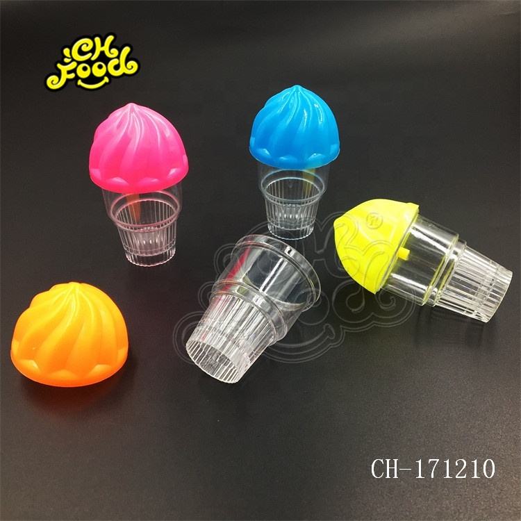 Plastic Ice Cream Shape Crystal Container For Candy